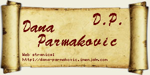 Dana Parmaković vizit kartica